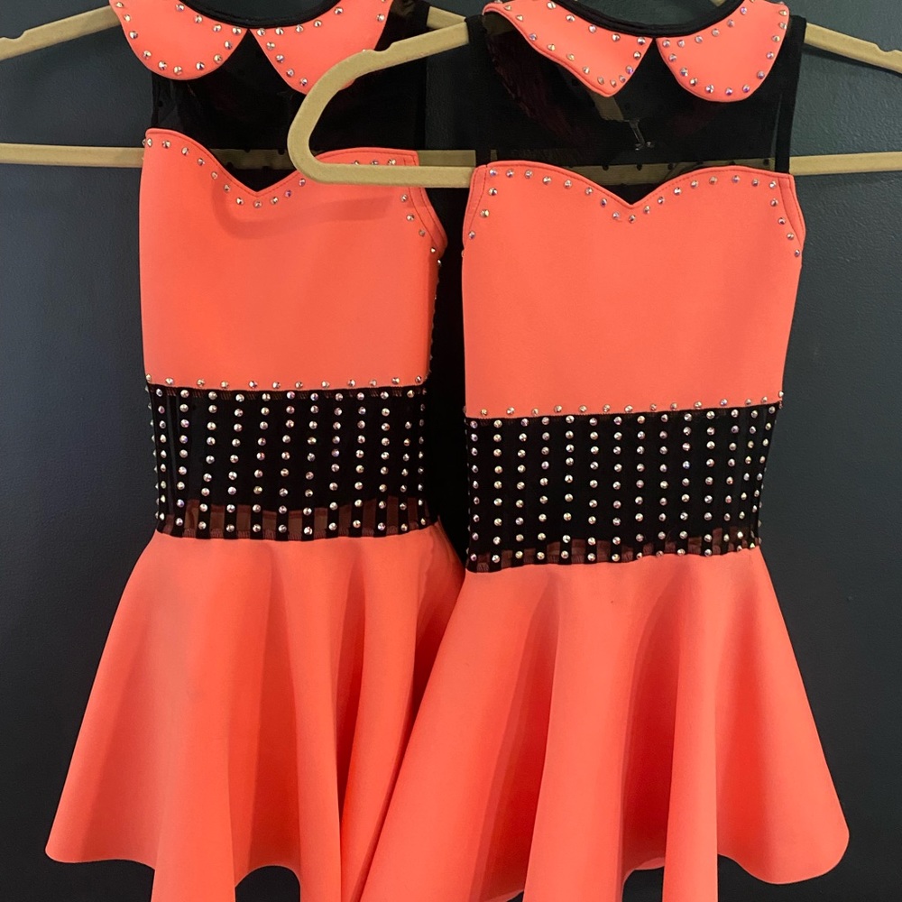 2 youth medium dance costumes. Semi custom.